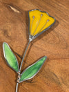 Tulipe jaune en vitrail