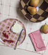 Grand assiette de service Pink Gingham