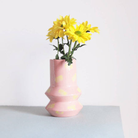 Pink Geo Ceramic Vase