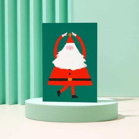 Carte de souhaits Dancing Santa