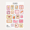 Feuille d'autocollants Timbres