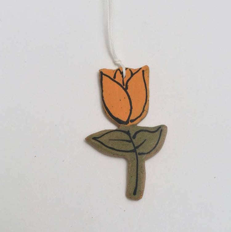 Tulip ceramic ornament