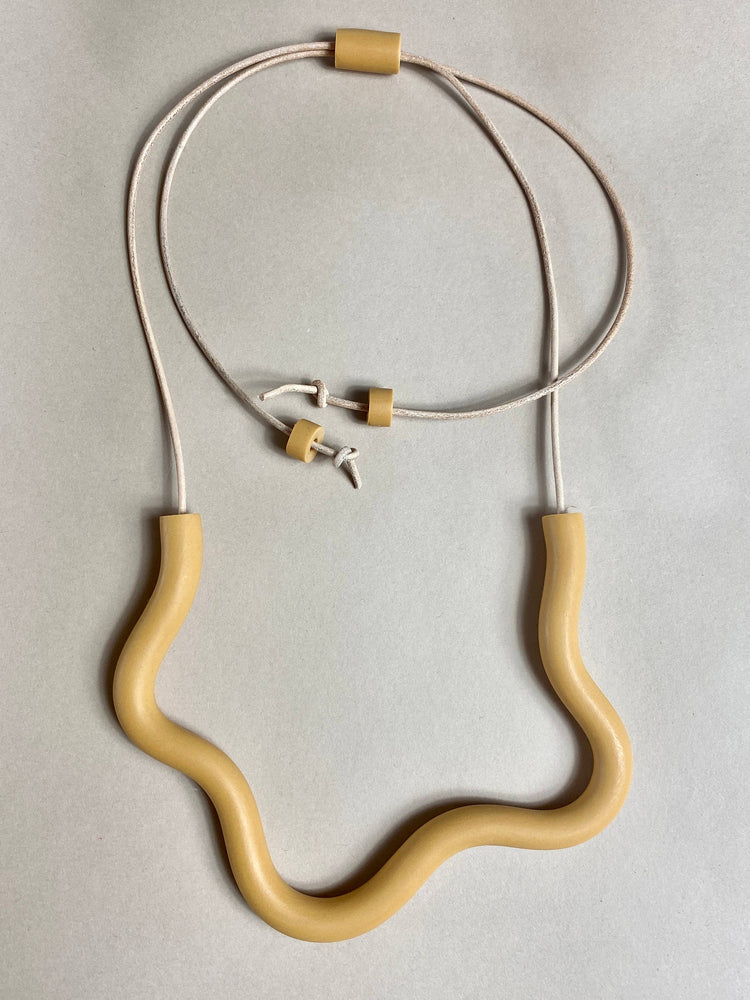 Organic ochre necklace