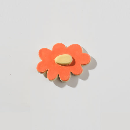 Petite pièce murale Fleur orange