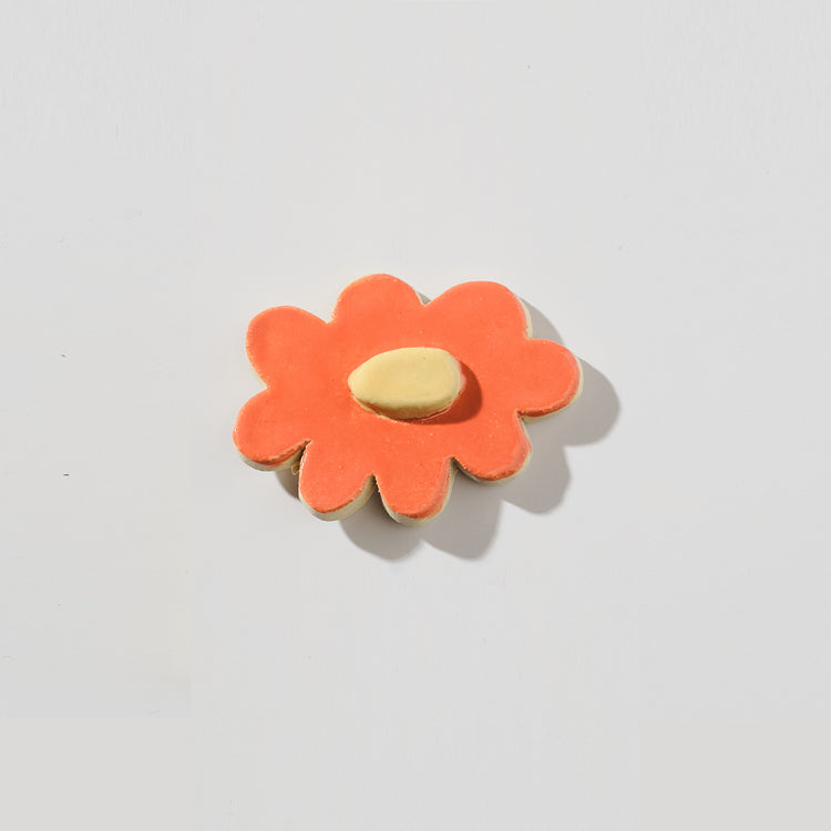 Petite pièce murale Fleur orange