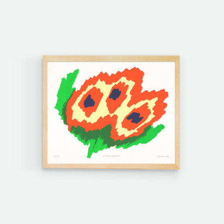 Screenprint poster 'Orange Flowers'