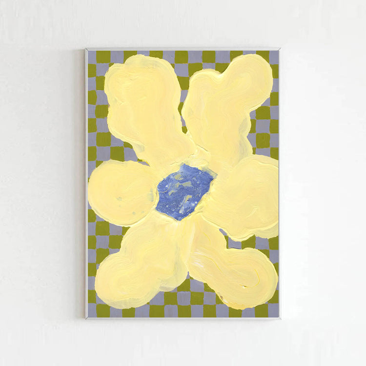 Affiche 'Flowers with Checks 04'
