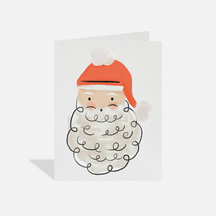 Carte de souhaits Fluffy Santa