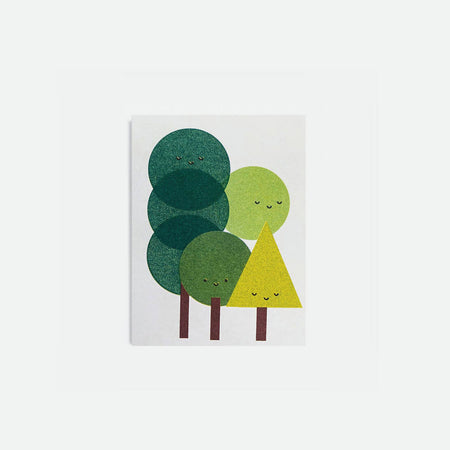 Small risograph card / poster Forest