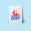 Risograph poster 'Fruity Bowl'