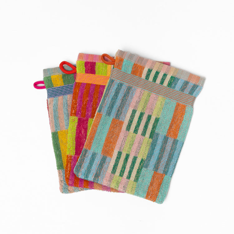 Trio de gants de toilette Tulipe