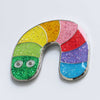 'Glitter Rainbow Worm' Pin 