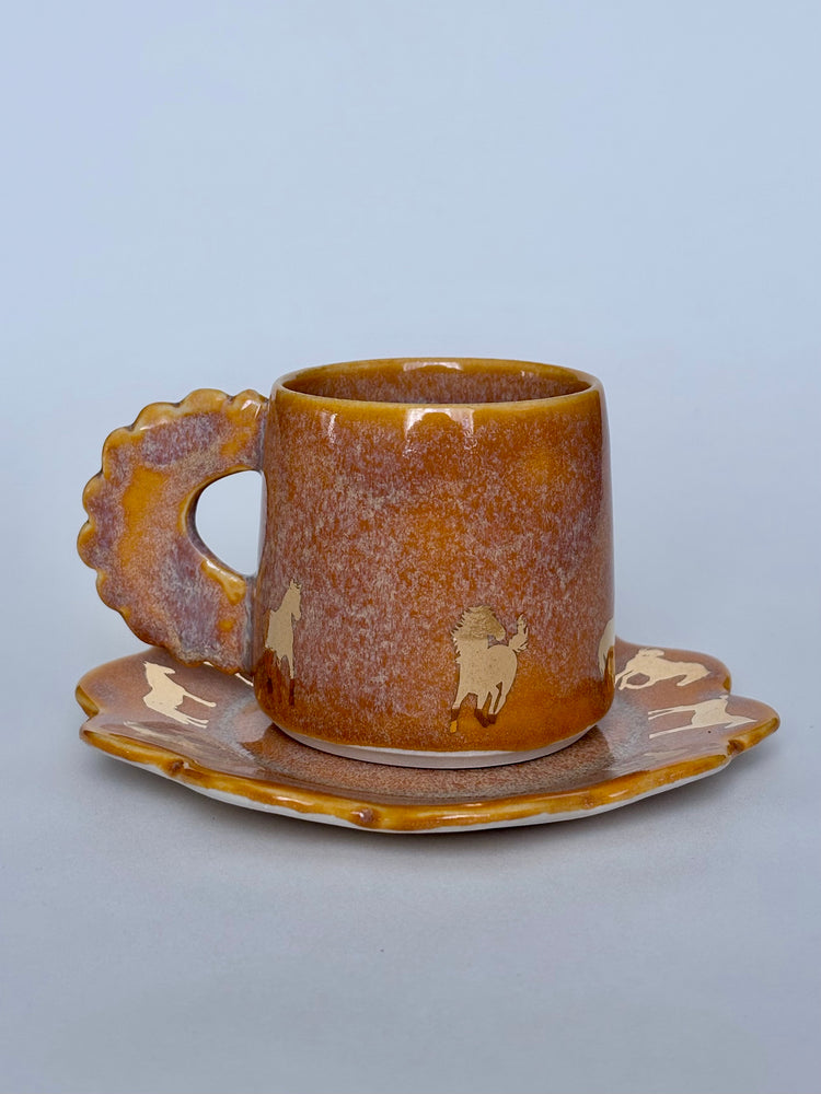 Tasse et soucoupe à espresso Poney