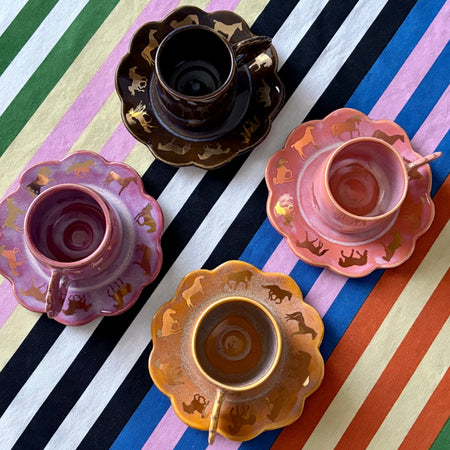 Pony espresso cup and saucer