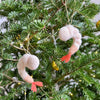 Recycled Wool Shrimp Ornament