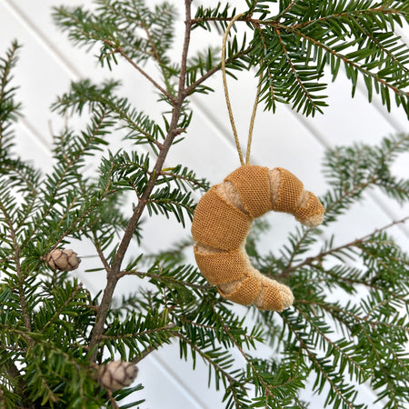 Recycled Wool Crescent Ornament