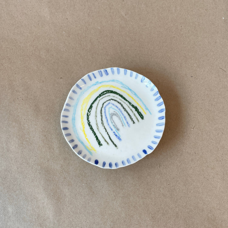 Petite assiette abstraite en céramique no.111