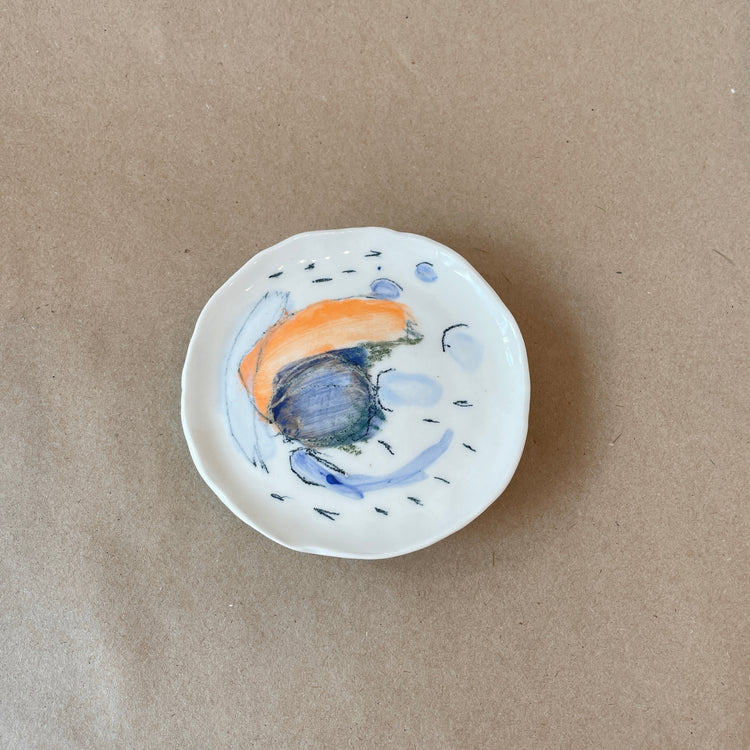 Petite assiette abstraite en céramique no.110