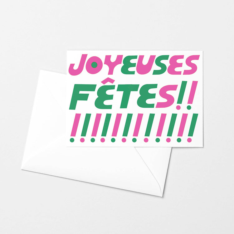 Carte de souhaits riso Joyeuses Fêtes