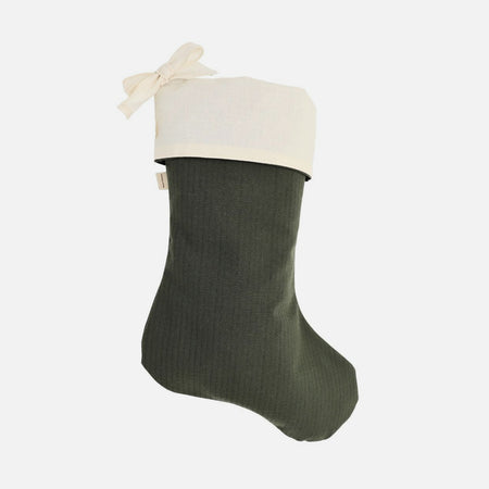 Bas de Noël carreaux kaki