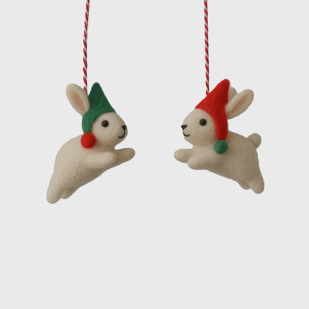 Ornement en feutre lapin [couleurs variées]