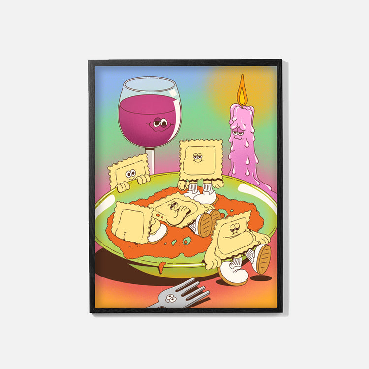 Affiche 'I ❤️ Ravioli'
