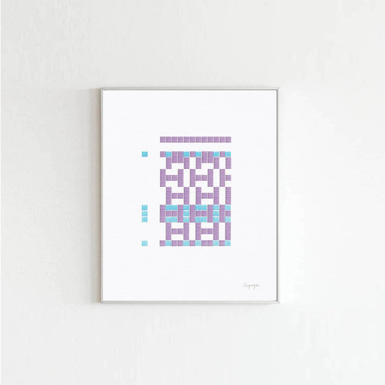 Affiche 'AHHH' mauve