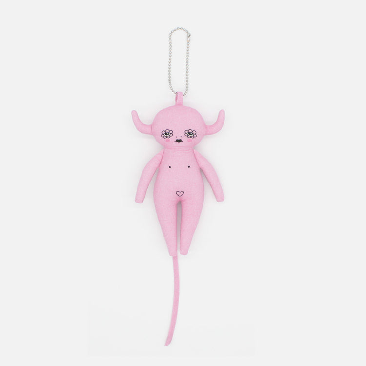 Poupée porte-bonheur décorative 'Light pink Devil'