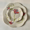 Lavender and rose floral plate [various sizes]