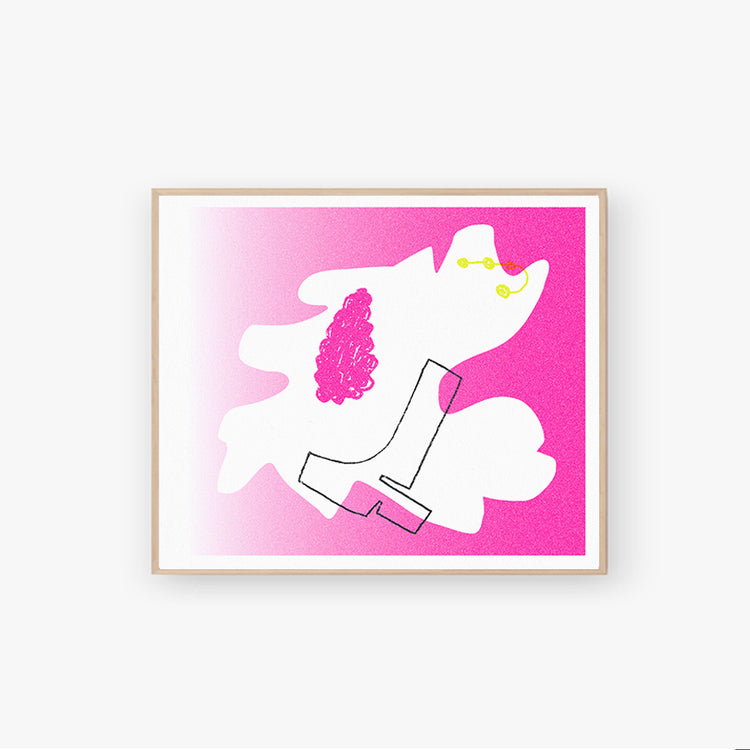 Affiche risographie 'Fleurir'