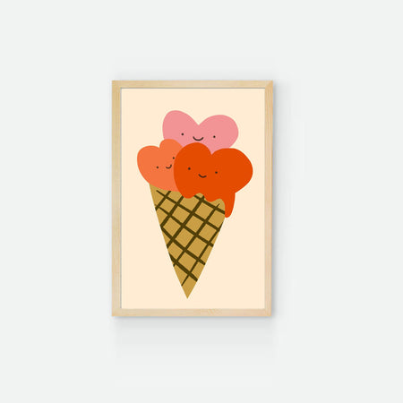 Affiche 'Heart Ice Cream'