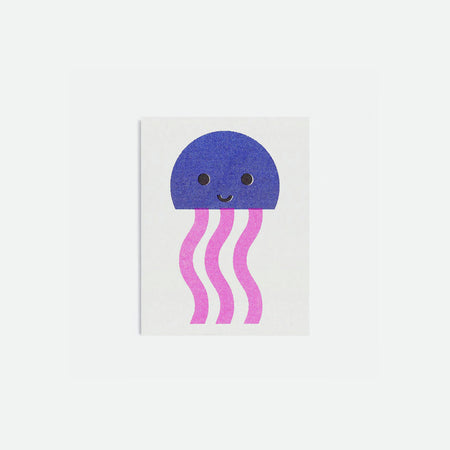 Small risograph card / poster Medusa