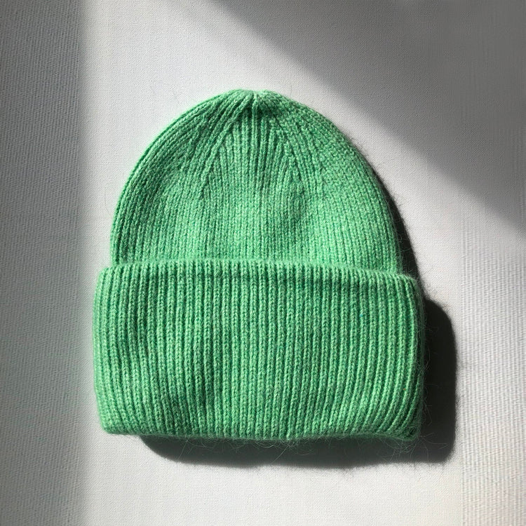 Tuque en laine Angora menthe