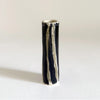 Black and green striped mini vase