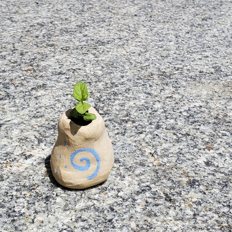 Miniature stoneware pot