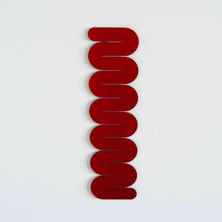 Petit miroir Wiggle en acrylique rouge