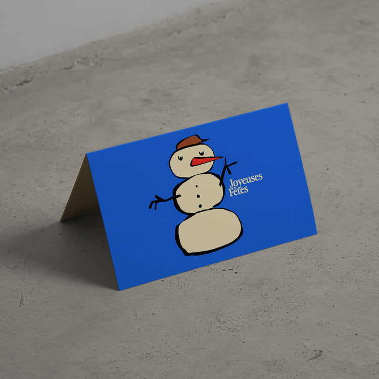Carte de souhaits Bonhomme de neige