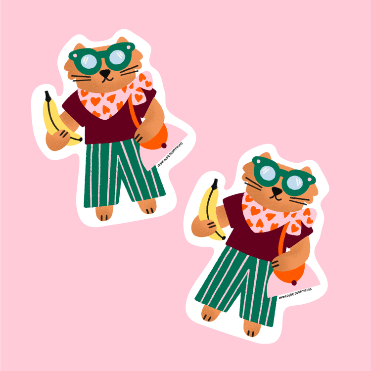 Autocollant Fashionis-Chat