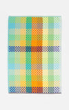 Linge à vaisselle Damier vert-mauve