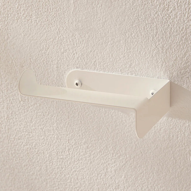 Compact cream toilet paper holder