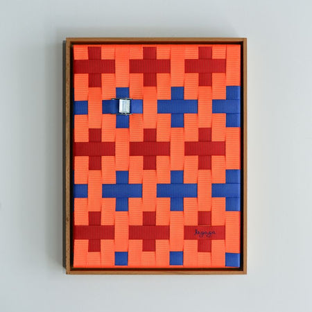 Oeuvre murale en tressage 'Hatch'