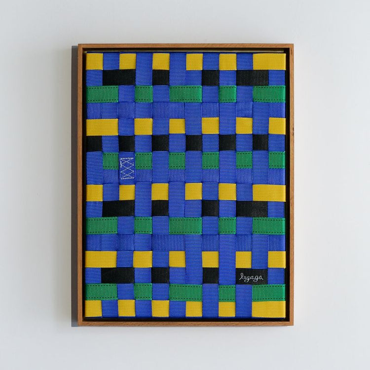 Oeuvre murale en tressage '3 681 163'