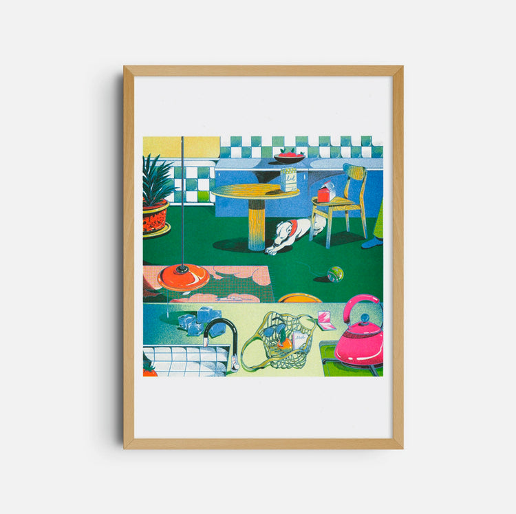 Risography poster 'Quad in room'