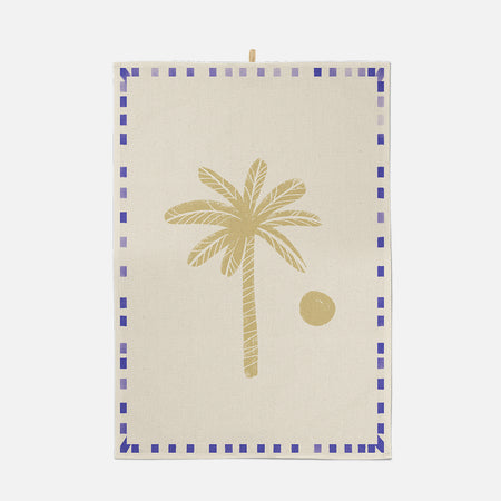 Yellow palm tree dishcloth