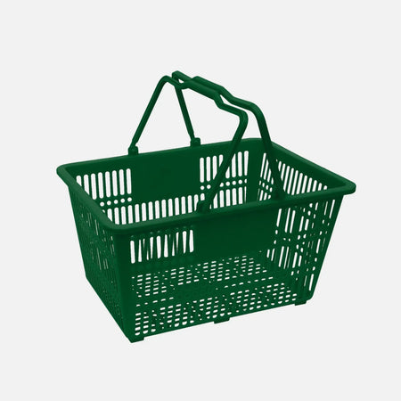 Panier de courses en plastique vert