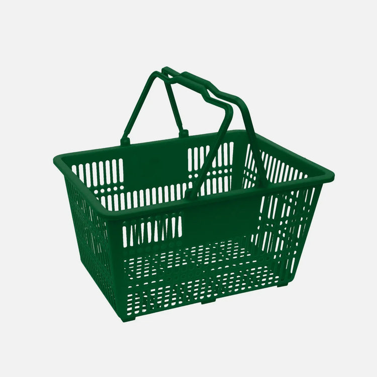 Panier de courses en plastique vert