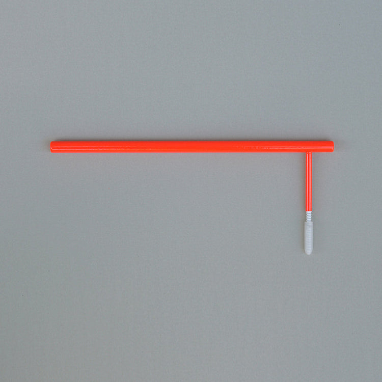 Neon red paper towel holder
