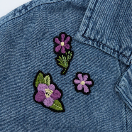 Ensemble de 3 patches noires Camelia