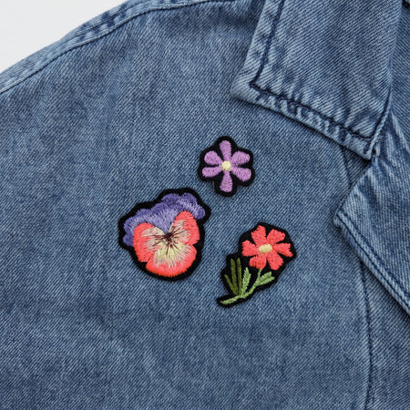 Ensemble de 3 patches noires Pensée