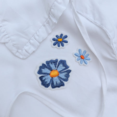 Ensemble de 3 patches blanches Cosmos